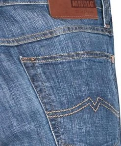 Angebote 😉 MUSTANG Jeans Tramper 111/5387/535 Slim Fit, Baumwoll-Stretch, Jeansblau, Denim 🔥 -Jeans Verkaufsgeschäft 211580 norm3