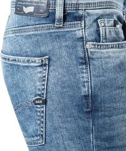 Aktion 😉 GAS 🌟 Jeans 351287 030879/WK22 Slim Fit, Baumwoll-Stretch 12oz, Hellblau, Bluedenim ✨ -Jeans Verkaufsgeschäft 282007 norm3
