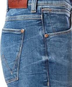 Neu 💯 Wrangler Jeans Larston Slim T. green W18S99029 Slim Fit, Baumwoll-Stretch, Blau 🔔 -Jeans Verkaufsgeschäft 282199 norm3