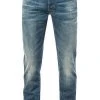 Bestes Angebot ❤️ G-STAR Jeans 3 Slim 51001-9118/071 Jeans 3301, Slim Fit, Baumwoll-Stretch, Mittelblau, Blau 🧨