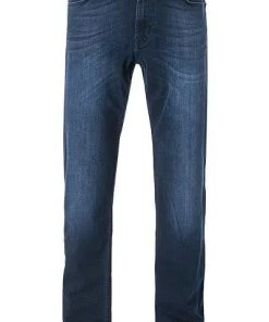 Billig ✨ 7 for all mankind Jeans Standard blau SMNR460AI Regular Fit, Baumwolle T400®, Indigo 👏