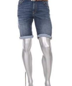 Bestes Angebot ⭐ Alberto Bike-K Coolmax 80582560/890 🔥 Jeansbermudas Bike, Regular Slim Fit, Coolmax® 9oz, Mittelblau, Dunkelblau ⌛