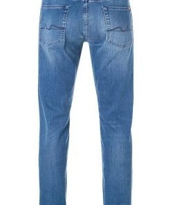 Bestpreis 🛒 7 for all mankind Jeans Slimmy blau JSMSR750PM Baumwolle 🧨 -Jeans Verkaufsgeschäft 299978 norm2