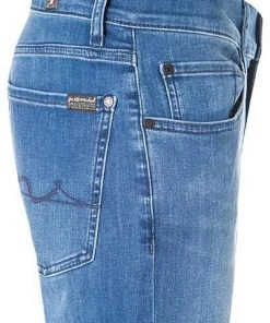 Bestpreis 🛒 7 for all mankind Jeans Slimmy blau JSMSR750PM Baumwolle 🧨 -Jeans Verkaufsgeschäft 299978 norm3