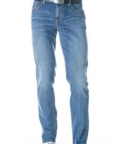 Rabatt 🔔 Alberto Regular Slim Fit Slipe 68371567/865 Jeans Slipe, Baumwoll-Stretch 12,4oz, Blau, Indigoblau 🔥