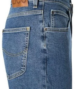 Blitzangebot 👏 Lee Brooklyn Sraight Mid Stonewash L45271KX ✨ Jeans Brooklyn, Regular Fit, Baumwoll-Stretch, Blau ✔️ -Jeans Verkaufsgeschäft 302117 norm3