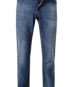 Brandneu ✔️ BOSS 🎉 Jeans Maine 50401694/417 ⭐ Jeans Delaware, Regular Fit, Baumwoll-Stretch, Mittelblau, Marine ⌛