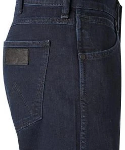 Budget ✔️ Wrangler 🧨 Jeans Greensboro black back W15QQC77D Regular Straight, Baumwoll-Stretch, Dunkelblau ❤️ -Jeans Verkaufsgeschäft 327037 norm3