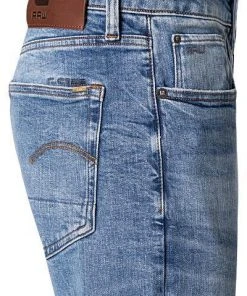 Top 10 ⌛ G-STAR Jeans 3 Slim 51001-B631/A817 😉 Jeans 3301, Slim Fit, Baumwoll-Stretch, Mittelblau, Blau ⭐ -Jeans Verkaufsgeschäft 335499 norm3