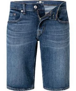 Auslauf 🛒 7 for all mankind Regular Shorts blau JSZ2A500HM ⭐ Jeansshorts, Regular Fit, Baumwoll-Stretch ✔️