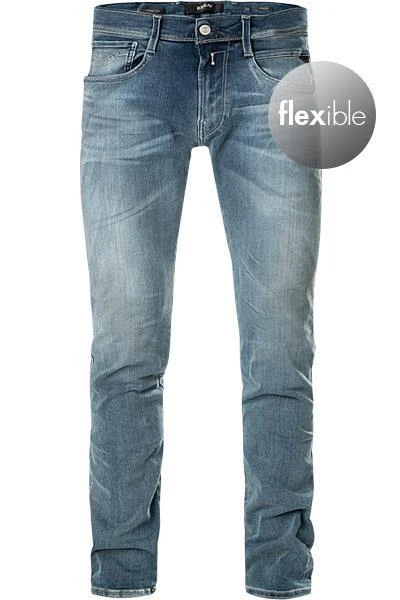 Billig 👏 Replay Jeans Anbass M914Y.000.661 A05/009 Slim Fit, Baumwoll-Stretch 11oz, Jeansblau 👍 2 Billig 👏 Replay Jeans Anbass M914Y.000.661 A05/009 Slim Fit, Baumwoll-Stretch 11oz, Jeansblau 👍 – Bild 2