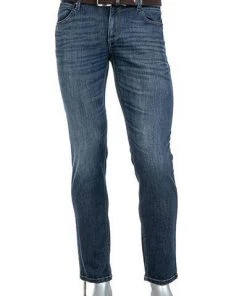Billig 🔔 Alberto Tapered Fit Robin DS Coloured 61871287/890 Jeans Robin, Baumwoll-Stretch 11oz, Navy ❤️