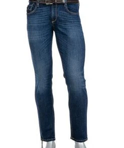 Am billigsten ✨ Alberto Tapered Fit Slipe Vintage 68371270/890 👍 Jeans Slipe, Baumwoll-Stretch 13oz, Navy ✔️