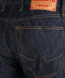 Brandneu 🔥 Alberto Tapered Fit Slipe Japan Denim 69471268/899 Jeans Slipe, Baumwoll-Stretch 11oz, Marineblau, Marine ⭐ -Jeans Verkaufsgeschäft 352646 norm6