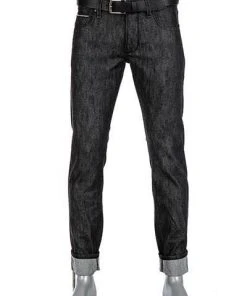 Bestpreis ❤️ Alberto Tapered Fit Slipe Japan Denim 69471268/999 Jeans Slipe, Baumwoll-Stretch 11oz, Schwarz 🎉