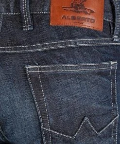 Bestes Angebot ❤️ Alberto Tapered Fit Slipe Dry Indigo 68371274/895 🔥 Jeans Slipe, Baumwoll-Stretch 11oz, Navy ⭐ -Jeans Verkaufsgeschäft 357490 norm6