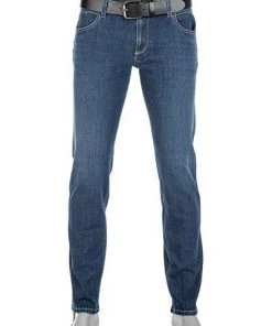 Blitzangebot 🌟 Alberto Tapered Fit Robin PBJ DS 63471266/870 Jeans Robin, Baumwoll-Stretch 12oz, Dunkelblau 🔔