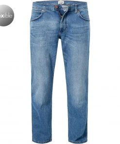 Rabatt ⌛ Wrangler 🔥 Jeans Greensboro blue fever W15QQ8R Regular Straight, Baumwoll-Stretch 14,5oz, Blau 😉