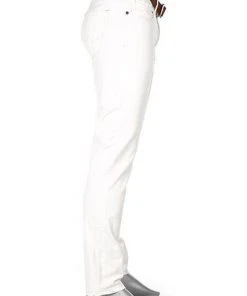 Budget 😍 Alberto Tapered Fit Slipe White Denim 68371390/115 ⌛ Jeans Slipe, Baumwoll-Stretch, Weiß ⭐ -Jeans Verkaufsgeschäft 361821 norm2