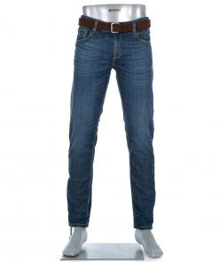 Budget 👍 Alberto Tapered Fit Slipe Vintage 68371370/890 Jeans Slipe, Baumwoll-Stretch 9,5oz, Dunkelblau 👍
