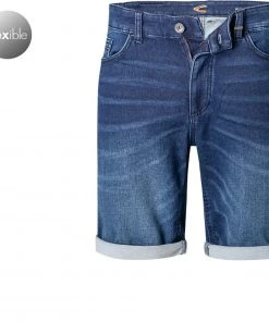 Am billigsten 👍 camel active Bermudas 498225/5U73/83 Jeansshorts Madison, Slim Fit, Baumwoll-Stretch, Dunkelblau 👍