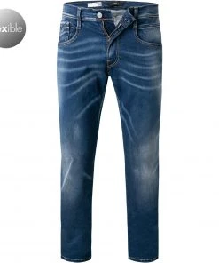 Bester Verkauf ✨ Replay 😀 Jeans Anbass M914Y.000.661XR03/009 Slim Fit, Baumwoll-Stretch 10,75oz, Blau , Blau ✔️