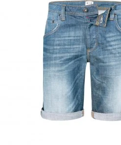 Auslauf 💯 MUSTANG Jeansshorts 1011171/5000/843 Regular Fit, Baumwoll-Stretch, Blau 🛒