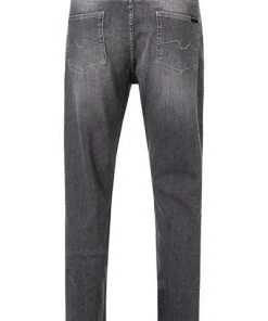 Bestpreis 🧨 7 for all mankind Jeans Slimmy grey JSMXR860TW Tapered Fit, Baumwolle T400®, Grau 🔥 -Jeans Verkaufsgeschäft 370991 norm2