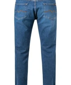 Aktion ⭐ 7 for all mankind 🌟 Jeans Slimmy mid blue JSMXB740TF Slim Fit, Baumwolle T400® 12oz, Blau 🎁 -Jeans Verkaufsgeschäft 371134 norm2