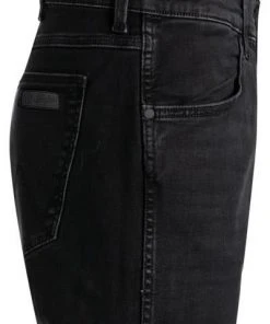 Schlussverkauf 🛒 Wrangler Greensboro black Crow W15QHP363 ✔️ Jeans Greensboro, Regular Straight, Baumwoll-Stretch 13oz, Schwarz ⌛ -Jeans Verkaufsgeschäft 371948 norm3