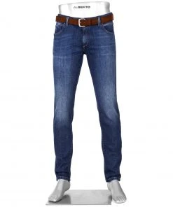 Bestes Angebot 💯 Alberto Tapered Fit Robin Organic 39771381/890 Jeans Robin, Bio Baumwoll-Stretch 10oz, Dunkelblau, Navy ✔️