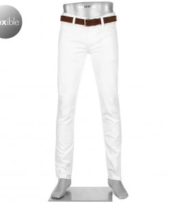 Neu 🔥 Alberto Regular Fit T400 Pipe 48171975/100 Jeans, Baumwolle T400® 8oz, Weiß 🥰