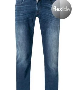 Großhandel 👏 Replay 🛒 Jeans Anbass M914Y.000.41A 90A/007 Slim Fit, Baumwoll-Stretch 10oz, Dunkelindigo ✨ -Jeans Verkaufsgeschäft 374065 norm