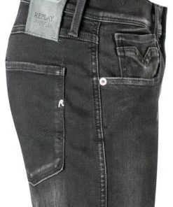 Schlussverkauf 🛒 Replay Jeans Anbass M914Y.000.661 WB0/098 Slim Fit, Baumwoll-Stretch 11,5oz, Schwarz 🎉 -Jeans Verkaufsgeschäft 374074 norm3
