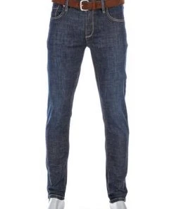 Billig ❤️ Alberto Tapered Fit Slipe Authentic 68371496/892 🛒 Jeans Slipe, Baumwoll-Stretch 11oz, Navy ✔️