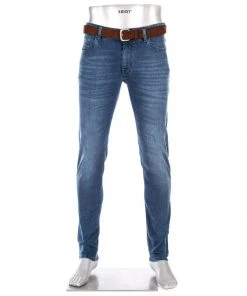 Bester Verkauf 🎉 Alberto Slim Fit Slim-DS Dual Denim 42371572/898 Jeans Slim, Baumwolle T400® 10oz, Navy 🧨