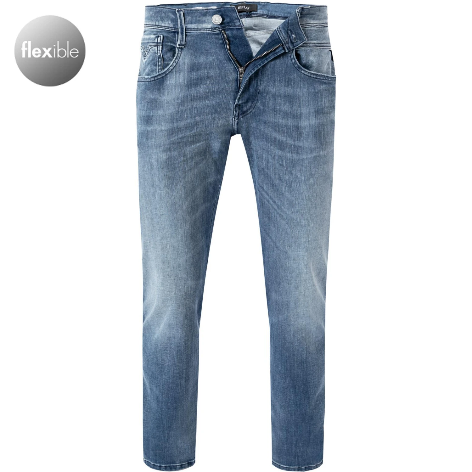 Bestpreis ✔️ Replay 🛒 Jeans Anbass M914Y.000.661 WI6/010 Slim Fit, Baumwoll-Stretch, Hellblau ✔️ 1 Bestpreis ✔️ Replay 🛒 Jeans Anbass M914Y.000.661 WI6/010 Slim Fit, Baumwoll-Stretch, Hellblau ✔️
