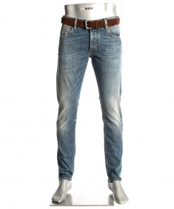 Brandneu ✨ Alberto Tapered Fit Slipe Japan Denim 69491468/818 Jeans Slipe, Baumwolle 11,5oz, Hellblau 😀