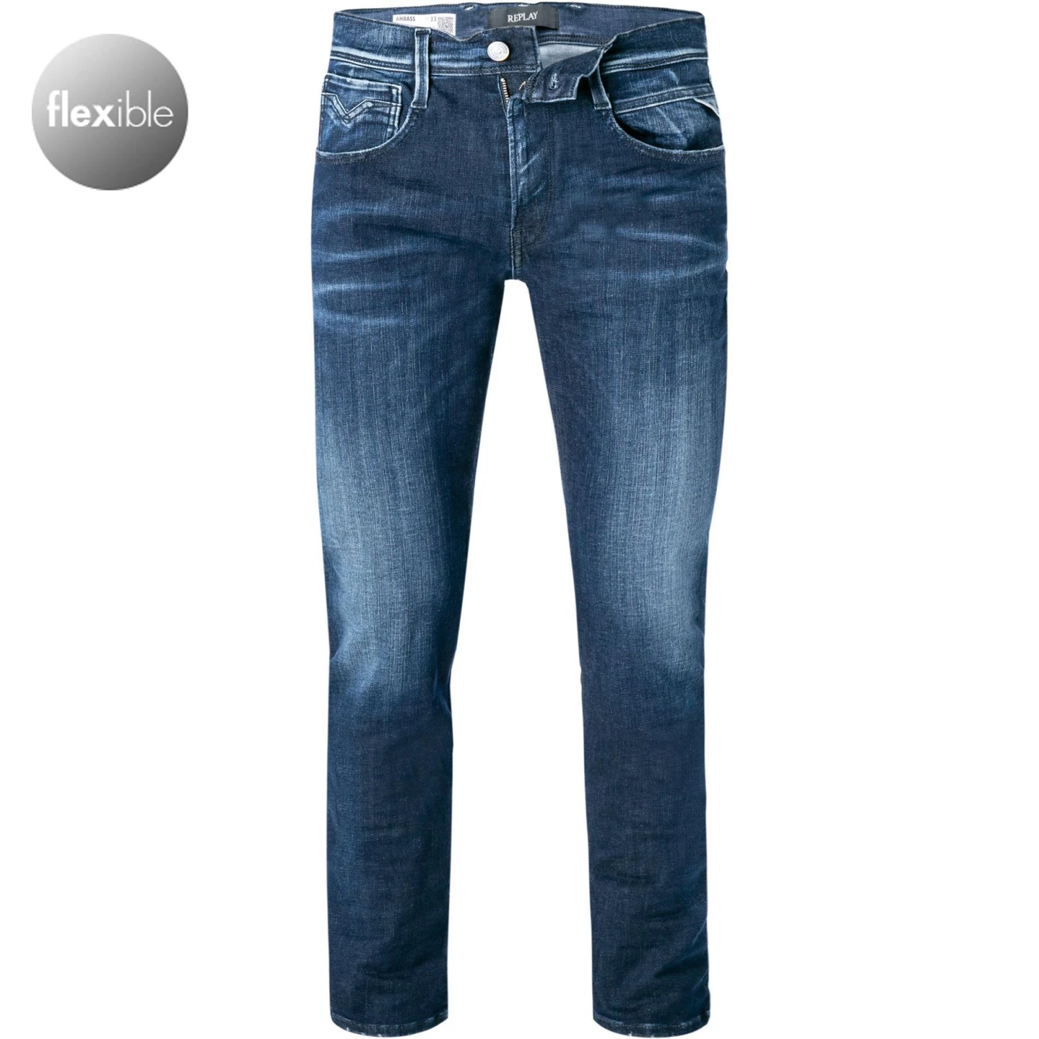 Großhandel ✔️ Replay Jeans Anbass M914Y.000.661 WI2/007 Slim Fit, Baumwoll-Stretch, Dunkelblau 😀 1 Großhandel ✔️ Replay Jeans Anbass M914Y.000.661 WI2/007 Slim Fit, Baumwoll-Stretch, Dunkelblau 😀