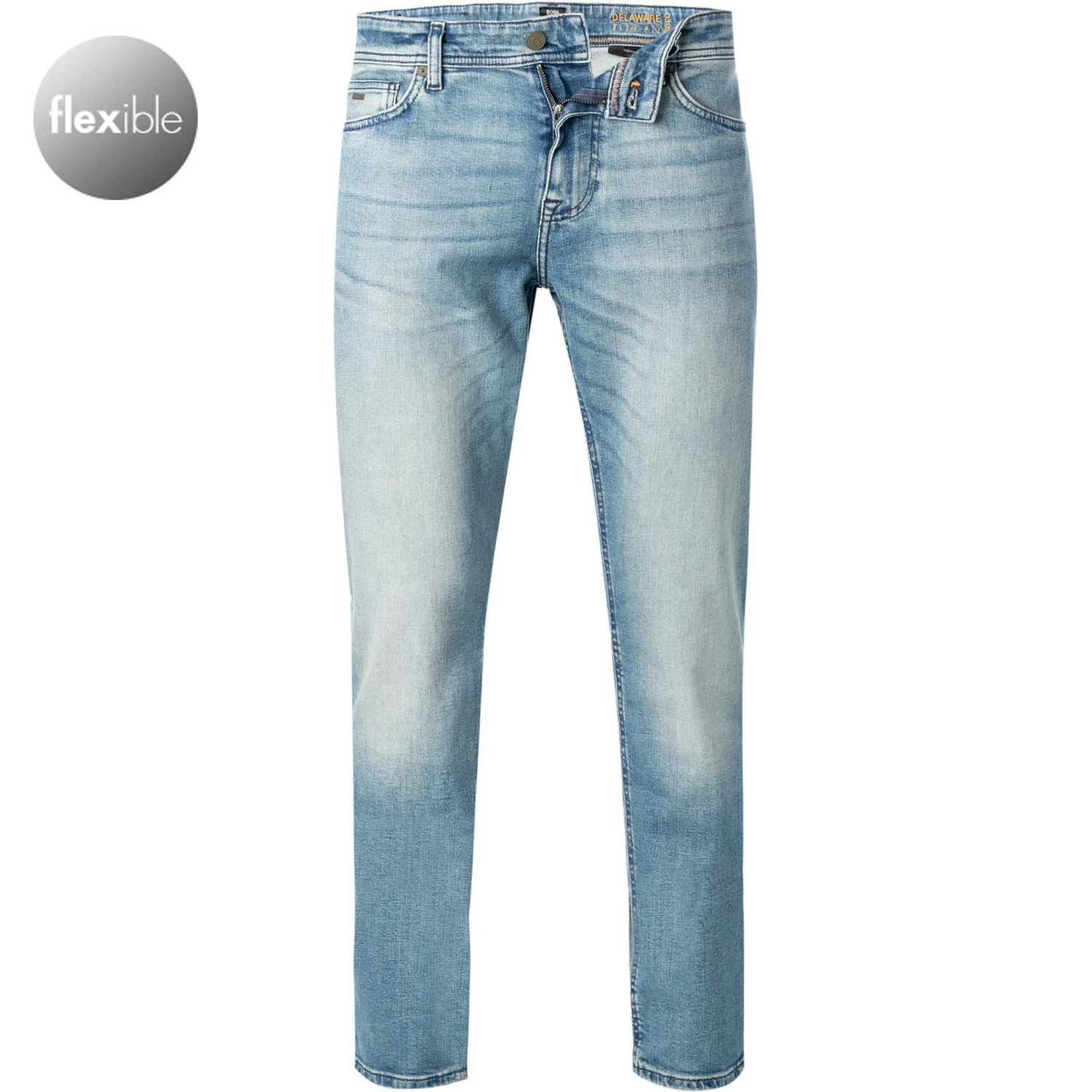 Billig 😉 BOSS Jeans Delaware 50463452/426 Slim Fit, Baumwoll-Stretch, Mittelblau 👍 1 Billig 😉 BOSS Jeans Delaware 50463452/426 Slim Fit, Baumwoll-Stretch, Mittelblau 👍